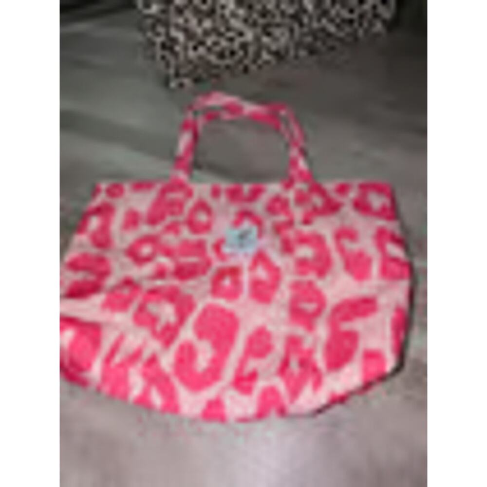 pink leopard print tote